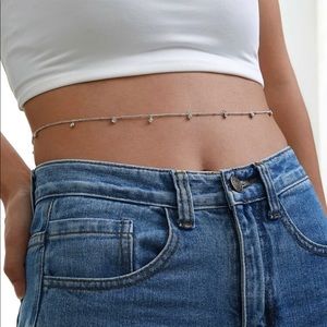 Rhinestone decor Waist chain